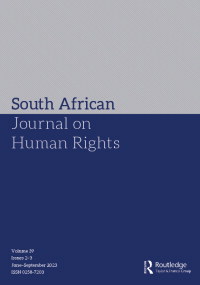 Cover image for South African Journal on Human Rights