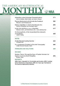 Cover image for The American Mathematical Monthly, Volume 131, Issue 5, 2024
