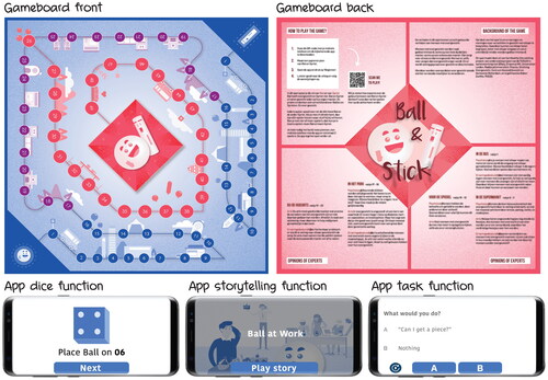 Figure 6. The game of Ball & Stick: a physical board game with mobile application.