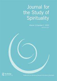Cover image for Journal for the Study of Spirituality, Volume 13, Issue 1, 2023