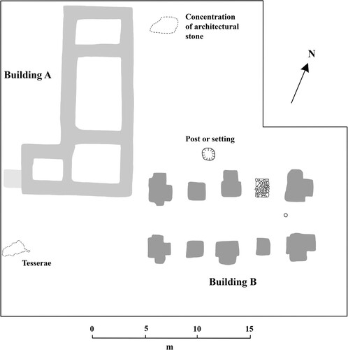 Figure 12. Plan of the excavated later Medieval hall and chapel (authors).