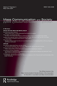 Cover image for Mass Communication and Society, Volume 27, Issue 3, 2024