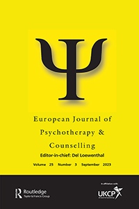 Cover image for European Journal of Psychotherapy & Counselling, Volume 25, Issue 3, 2023