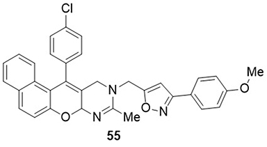 Figure 20 Oxazole derivative (55) as an anti-SARS-CoV-2 agent.