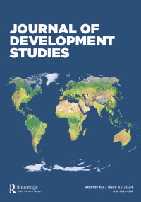 Cover image for The Journal of Development Studies, Volume 60, Issue 6