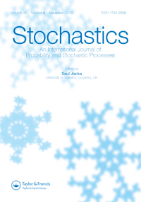 Cover image for Stochastics and Stochastic Reports, Volume 95, Issue 8