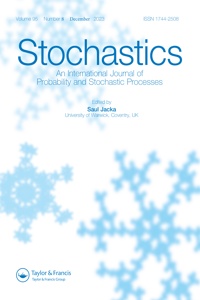 Cover image for Stochastics and Stochastic Reports, Volume 96, Issue 1