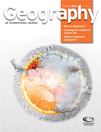 Cover image for Geography, Volume 109, Issue 2