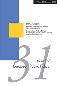 Cover image for Journal of European Public Policy, Volume 31, Issue 6