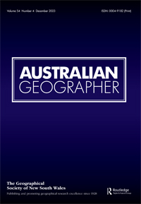 Cover image for Australian Geographer, Volume 54, Issue 4