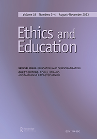 Cover image for Ethics and Education, Volume 18, Issue 3-4