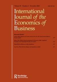Cover image for International Journal of the Economics of Business, Volume 30, Issue 3