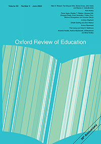 Cover image for Oxford Review of Education, Volume 50, Issue 3