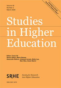 Cover image for Studies in Higher Education, Volume 49, Issue 3