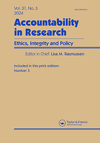 Cover image for Accountability in Research, Volume 31, Issue 3