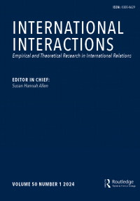 Cover image for International Interactions, Volume 50, Issue 1
