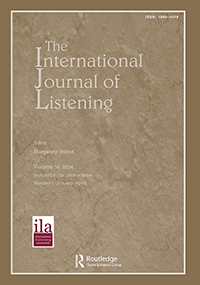 Cover image for International Journal of Listening, Volume 38, Issue 1