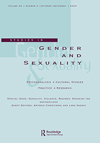 Cover image for Studies in Gender and Sexuality, Volume 24, Issue 4