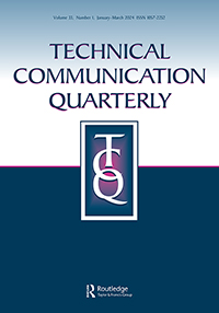 Cover image for Technical Communication Quarterly, Volume 33, Issue 1