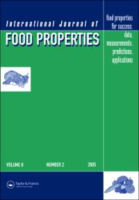 Cover image for International Journal of Food Properties, Volume 26, Issue 2