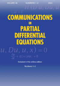 Cover image for Communications in Partial Differential Equations, Volume 49, Issue 1-2
