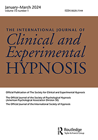 Cover image for International Journal of Clinical and Experimental Hypnosis, Volume 72, Issue 1