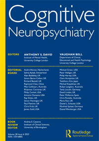 Cover image for Cognitive Neuropsychiatry, Volume 28, Issue 6