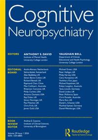 Cover image for Cognitive Neuropsychiatry, Volume 29, Issue 1