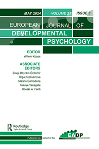 Cover image for European Journal of Developmental Psychology, Volume 21, Issue 3