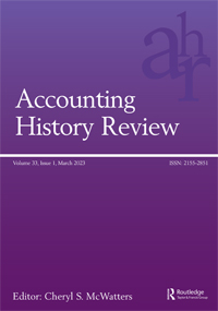Cover image for Accounting History Review, Volume 33, Issue 1