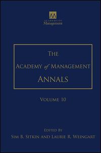 Cover image for The Academy of Management Annals, Volume 10, Issue 1