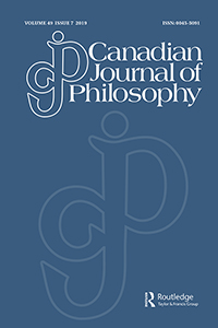 Cover image for Canadian Journal of Philosophy, Volume 49, Issue 7