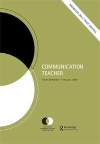 Cover image for Communication Teacher, Volume 38, Issue 1