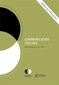 Cover image for Communication Teacher, Volume 38, Issue 2