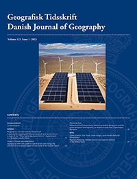 Cover image for Geografisk Tidsskrift-Danish Journal of Geography, Volume 123, Issue 1