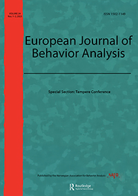 Cover image for European Journal of Behavior Analysis, Volume 24, Issue 1-2