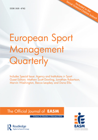 Cover image for European Sport Management Quarterly, Volume 24, Issue 1