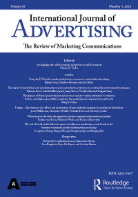 Cover image for International Journal of Advertising, Volume 43, Issue 3
