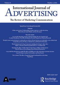 Cover image for International Journal of Advertising, Volume 43, Issue 4