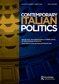 Cover image for Contemporary Italian Politics, Volume 16, Issue 1