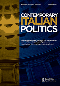 Cover image for Contemporary Italian Politics, Volume 16, Issue 2