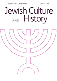 Cover image for Jewish Culture and History, Volume 24, Issue 4