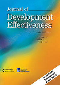 Cover image for Journal of Development Effectiveness, Volume 16, Issue 1