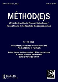 Cover image for Méthod(e)s: African Review of Social Sciences Methodology, Volume 1, Issue 1-2