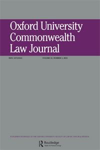 Cover image for Oxford University Commonwealth Law Journal, Volume 22, Issue 2