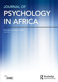 Cover image for Journal of Psychology in Africa, Volume 33, Issue 6