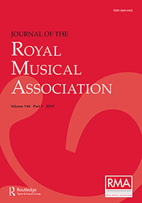 Cover image for Journal of the Royal Musical Association, Volume 144, Issue 1