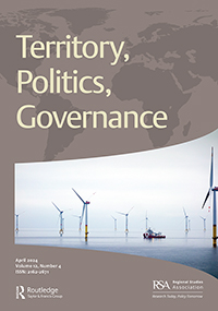 Cover image for Territory, Politics, Governance, Volume 12, Issue 4