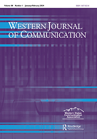 Cover image for Western Journal of Communication, Volume 88, Issue 1