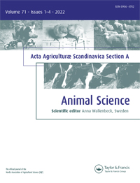 Cover image for Acta Agriculturae Scandinavica, Section A — Animal Science, Volume 71, Issue 1-4